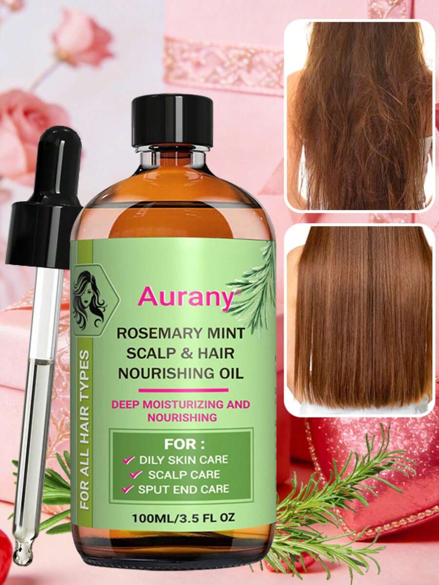 AURANY Pure Cold - Pressed Rosemary Essential Oil , Rosemary Oil, For Nourishing Facial Skin, Improving Dry Skin, Maintaining Softness And Enhancing Skin Texture, Daily And Night Skin Care, Smoothing, Firming Skin, For Face, Hands, Feet, Body ,Valentine's Day, Christmas Gifts-30ml/100ml.