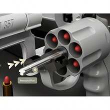 Revolver Python 357 Juguete Fidget Pistola Antiestres 3d - Blanco - Ver 8