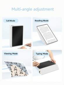 1pc Minimalist Black Bow Design Flat Tablet Protective Case, Upgraded Y-Fold, Multi-Angle Rotatable Stand Tablet Protective Case, Compatible With 10.2", Pro 11" 2021/2020/10th Gen/Mini/6th,7th, Galaxy Tab A8 10.5" 2022, With Pen Slot, Anti-Drop, Tablet Stand Protective Cover, Romantic Gift For Valentine's Day - Multicolor - View 8