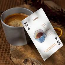 一盒咖啡配方扑克牌，54张独特的咖啡饮品制作指南卡片，配有亚克力收纳盒；适合居家、游戏之夜、派对收藏。趣味指南扑克牌，创意卡片，礼品 - 彩色 - 查看 3