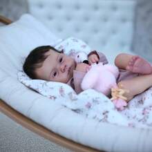 18 Inch NPK Reborn Baby Doll Lily, Newborn Size, 3D Skin, Handmade Details, Visible Veins - Rusty Rose - View 5