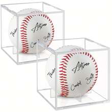 8pcs Clear Baseball Display Cases, Transparent Baseball Display Boxes For Signed Baseballs - Multicolor - View 11