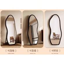 Espejo de Body entero vintage francés, montado en la pared o de pie, ligero y lujoso para el dormitorio, la residencia estudiantil, diseño compacto - Multicolor - Ver 2