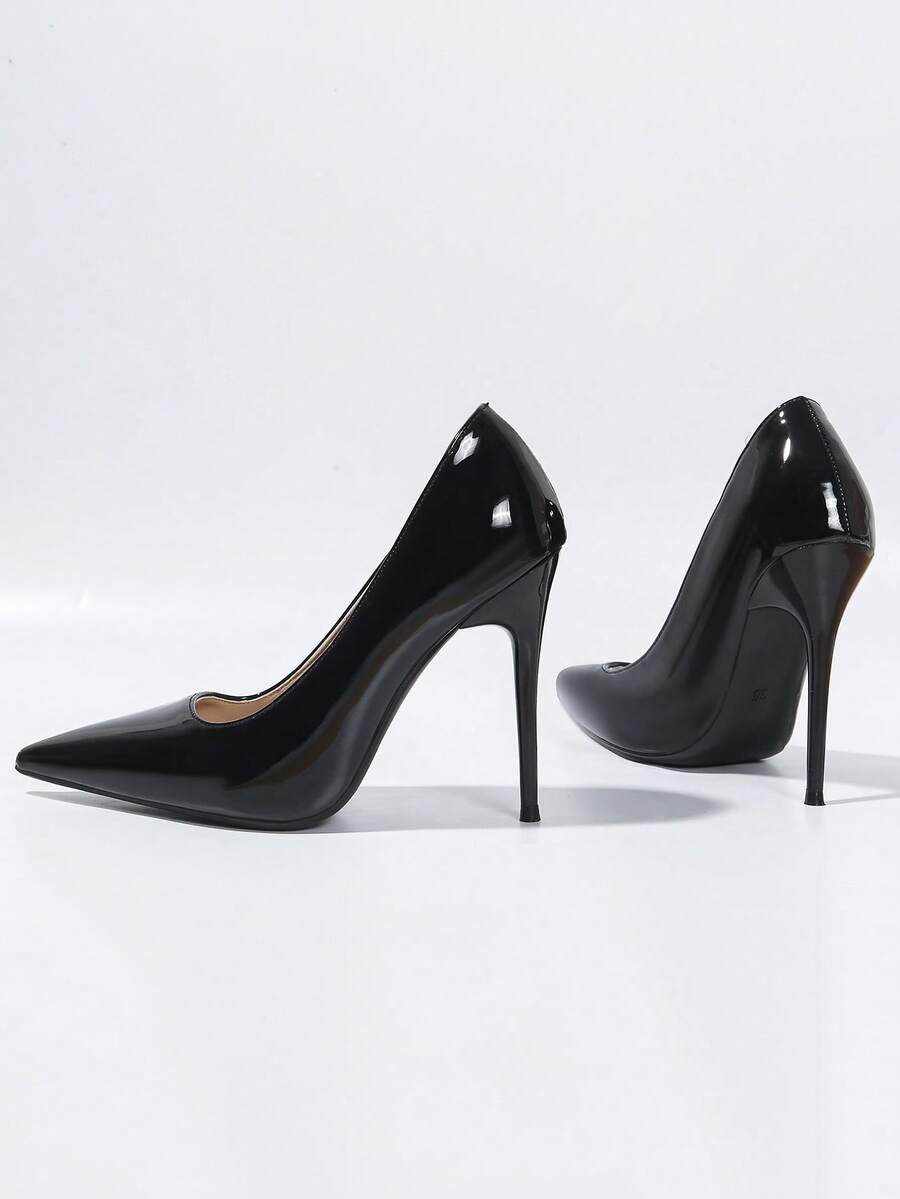 Giày cao gót mùa hè 2026, giày bít mũi cao gót cổ điển, giày cao gót thời trang dự tiệc, đám cưới, công sở, giày cao gót siêu cao, giày cao gót đen gợi cảm. - màu đen - Xem 1
