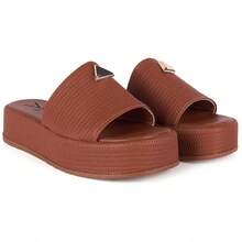 Women's Platform Sandal | Comfortable Flat Model - 駝色 - 查看 4