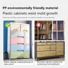 1个现代多功能塑料储物柜，长方形，白色 - 非常适合存放玩具、衣物和家居用品，玩具收纳|时尚储物柜|塑料材质，玩具收纳整理架，床底收纳 - 彩色 - 查看 7