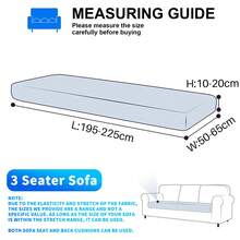 YSTYLE Housse Coussin Canapé Velours、Housse De Coussin Extensible、Universelle Housse Coussin Canape、Housse Assise Canapé Antidérapante、Housse Dossier Canapé - 灰色 - 查看 10