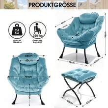 Living Room Chairs - Baby Blue - View 4