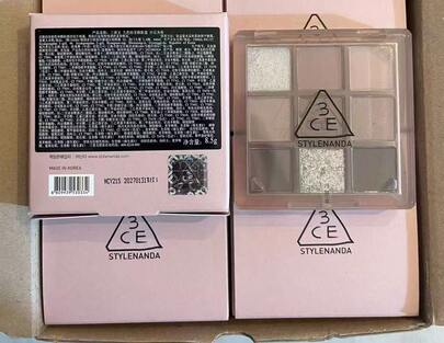  3CE Dune Grey ögonskuggspalett, lämplig för daglig användning