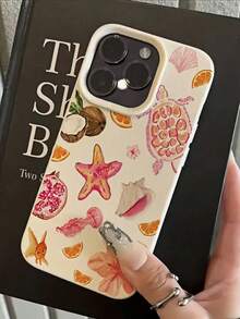 1 chiếc ốp lưng điện thoại TPU chống sốc họa tiết rùa biển và cây dừa, tương thích với Apple 16 15 14 13 12 11 Pro Max, quà tặng unisex - Nhiều màu - Xem 3