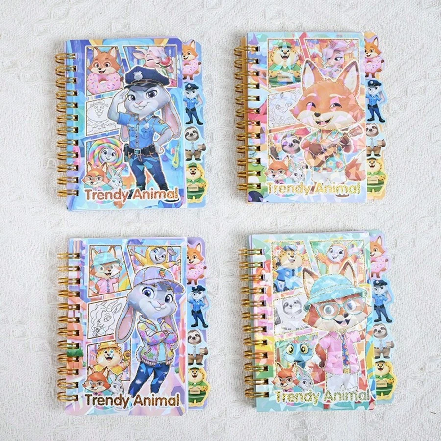 Judy And Nick Theme Quality A7 Spiral Notebook, Suitable For Students To Carry Around (Random Design) - Patterns Are Sent Randomly - View 1