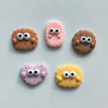 7pcs Cute Eye-Shaped Cookie Fridge Magnets, Whiteboard Message Decor, Personalized Fridge Stickers, Suitable For Kitchen, Office, Whiteboard, Storage Cabinet And Dishwasher, Kitchen Decor, Home Decor, Valentine's Day Gift, Gift For Friends And Relatives - Multicolor - View 8