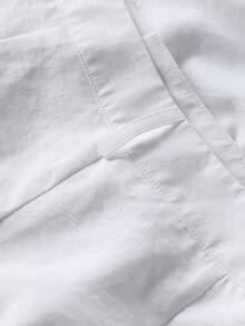 Quần ống rộng cạp cao màu trắng, kiểu dáng thanh lịch thường ngày dành cho nữ, phù hợp mặc hàng ngày, đi nghỉ mát, du lịch, mùa xuân/hè. - trắng - Xem 9