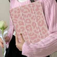 DECOPHONE Pink Leopard Print IPad 10.2 Case, Compatible With IPad 9/8 (2021/2020) – Magnetic Auto Wake/Sleep, With Stylus Holder, Lightweight And Portable. - Multicolor - View 2