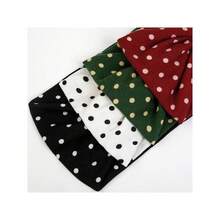 1/4pcs Classic Retro Solid Color Polka Dot Women Headband Hair Accessories, Dot Print Wide Simple Fashion Headscarf, Suitable For Sports, Yoga, Daily Wear Women Bandanas Women Hair Band Women Head Scarf Work Out Sweatband - Multicolor - View 3
