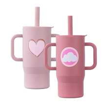 1pc 180ml/5oz Anti-Choke Straw Cup, Silicone Baby Training Cup For 6 Months - 3 Years Old, Leak-Proof Anti-Fall Anti-Slip Dual Handles, Soft Straw Lid, 360° Drinking, Growth Training Water Cup - Multicolor - View 41