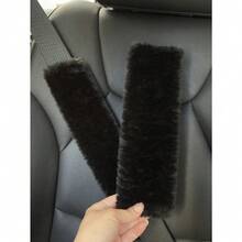2pcs Automotive Interior Plush Seat Belt Shoulder Protection Cover Comfortable Anti Neck Anti Friction Shoulder Protection Leopard Pattern Decorative Automotive Shoulder Protection Cover - 黑色 - 查看 12