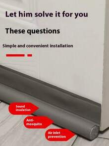 Door Bottom Seal Strip, Soundproof Door Draft Stopper, Anti-Insect Door Sweep, Self-Adhesive Door Blocker - Multicolor - View 12