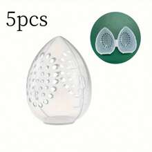 1/2 st sminksvampmixer, hållare för sminksvampar, torklåda för sminksvampar med genomskinlig ram, lämplig för semester, strand, badrum, sovrum, stor kapacitet - Multifärgad - Visa 16