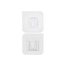 4pcs/2pcs/1pc Multi-Function Wall Mounted Power Socket Holder - Practical Hooks With Transparent Interlocking Clips, Strong Adhesive And Reusable Plastic Pads, Convenient For Bathroom And Door Frame Storage; No Drilling Installation, Space-Saving. Storage Organizer Hooks, Bathroom Accessories, Home Decor, Kitchen Accessories. - Multicolor - View 7