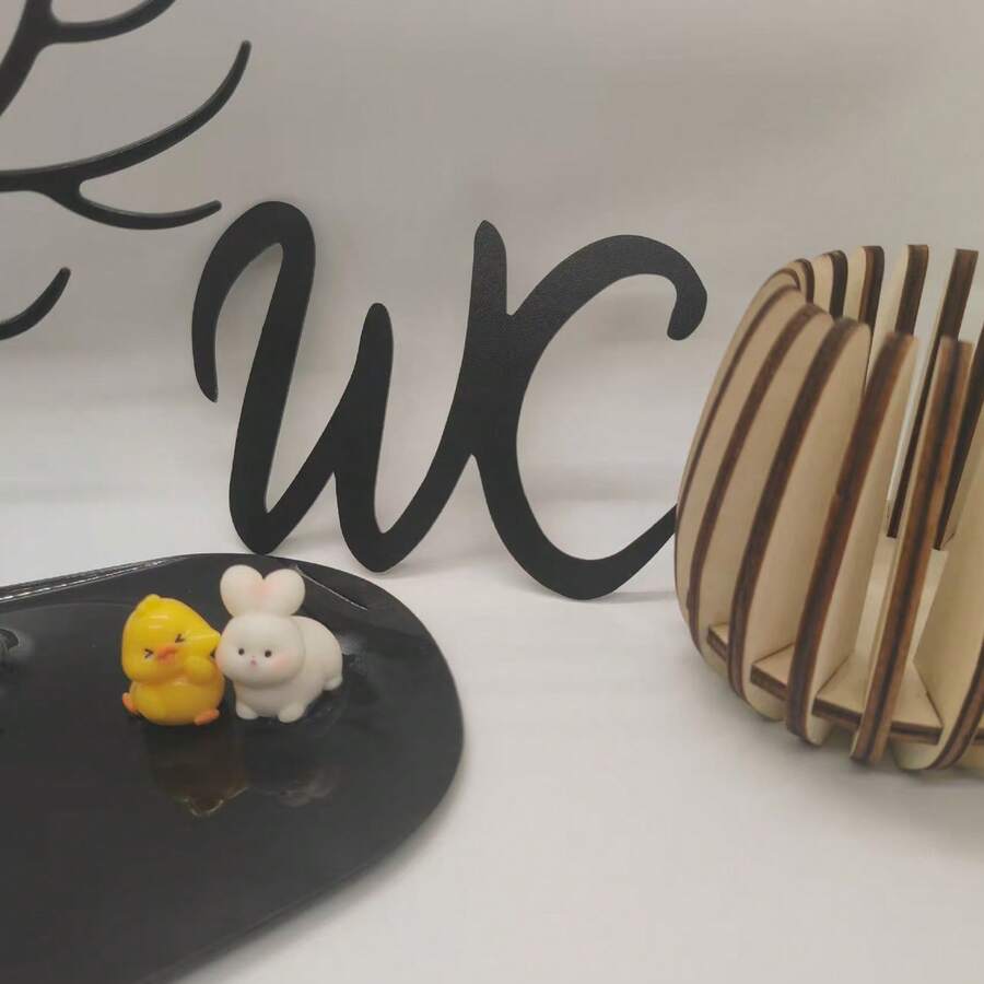Self-Adhesive WC Sign For Toilet Door - Black Acrylic, Easy Install Wall Decor - Multicolor - View 1