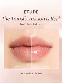 K-Beauty- ETUDE House Glossy Lip Water Tint - Juicy Candy Shine, Non-Sticky Plump Look - #8 Butter Caramel - 查看 2