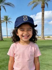 1pc Kids 26 Letters Truck Driver Cap, Fashionable Casual Baseball Cap For Boys And Girls, Essential For Back To School, Suitable For Spring/Autumn, Daily Wear, Travel, Beach, Fishing And Other Occasions - Navy Blue - View 2