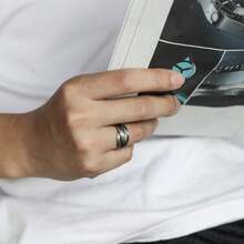 Fashionable Personalized Overlapping Texture Rings For Men, Thumb & Pinky Rings - Multicolor - View 5
