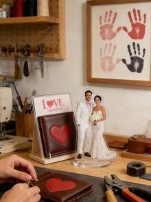 1pc Personalized Standee,Custom Photo Acrylic Stand,Wedding Photo Stand,Cute Desktop Ornament, Unique Keepsake Gift For Couples,Perfect For Birthday,Wedding,Valentine's Day, And Special Occasions