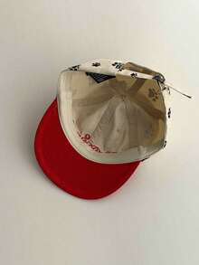 1pc Puppy Paw Print Flat Brim Baseball Cap, Cute Contrast Color Soft Top Casual Adjustable Snapback Hat, Suitable For Spring/Summer,Beach,Vacation - Multicolor - View 6