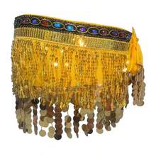 肚皮舞亮片流苏裙，时尚肚皮舞腰裙 - 彩色 - 查看 13