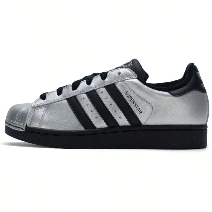 Adidas Women's Superstar II W Comfortable Lightweight Outdoor Casual Sneakers IH1599 - Metallic Silver/No. 1 Black/No. 1 Black - View 1