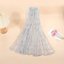 1 pieza Pañuelo de mujer ligero de unicolor con lunares y lentejuelas, adecuado para uso diario como pañuelo para la cabeza, bufanda para el cuello, chal de playa, para todas las estaciones - Multicolor - Ver 9