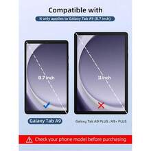 2片装平面屏幕保护膜，兼容三星Galaxy Tab A9/A11/S9/S10 FE/S10 Lite/S11/S10 FE Plus/S10 Lite Plus - 9H硬度（防刮、抗冲击），防气泡，高清透明，表面光滑，平板电脑专用渐变光泽设计，适用于游戏、视频通话、日常使用，高品质钢化玻璃，无气泡贴合。 - 無色 - 查看 10