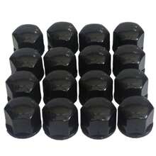 Capa do Parafuso de Roda Universal Preto 19mm Jogo com 16pcs - A - Visão 1