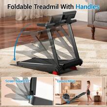 CURSOR FITNESS 4-In-1 Treadmill With 20% Maunal Incline Treadmill, Foldable Home Treadmill With Quiet 3.5 HP Motor, 400LBS Capacity - View 8