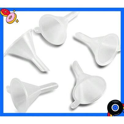 Mini Funnel 5-Pack For Lab Bottles, Sand Art, Perfume, Spice, Powder, Essential Oil, Recreational, Kitchen  Small Plastic (Clear)