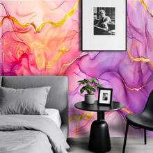 Pink Purple Gold Vein Textured Peel And Stick Wallpaper - Self-Adhesive Decorative Contact Paper For Home Decor - YBX98953 A - 查看 4