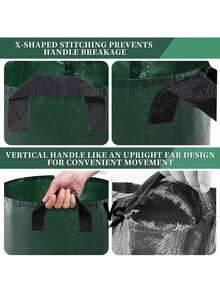 1 Stück PE Bio-Kompost Tasche/Pflanzentasche, Küchenabfall Fermentation, Abfallsammlung, Kompostbehälter, Garten Mülleimer, Pflanzentasche, Blattsammlung, Kartoffel- & Gemüseanbau Pflanzentasche mit Fenster und Deckel, geeignet für Garten, Küche, Hausgarten, Obstgarten usw. - Verschiedenfarbig - Übersicht 5