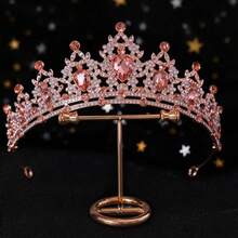 1pc Fashionable Water Drop Bridal Crown, Ladies Birthday, Anniversary, Pageant, And Decoration - Half Crown - View 8