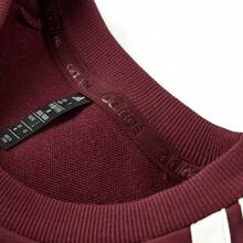 Adidas Women's Autumn/Winter New Casual Sweatshirt, Versatile Crew Neck Loose Fit Sweatshirt - Burgundy - View 5