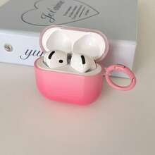 Minimalist Pink Ombre & Washed Blue Ombre Earphone Case Compatible With AirPods Pro 2, Cute Apple 4 Minimalist 3 New 1/2 Generation Earphone Case For Women - Multicolor - View 10