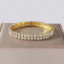1pc Rhinestone Starry Sky Bracelet, Elastic Bangle, Fashionable & Elegant, Suitable For Wedding Rings - Multicolor - View 8