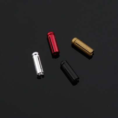 HUANQU 6件装铝合金飞镖翼保护套，4种颜色可选（银色、红色、黑色、金色），旨在提高飞行稳定性，适合专业人士和初学者，必备飞镖配件，情人节、复活节、新年等节日的绝佳礼物。