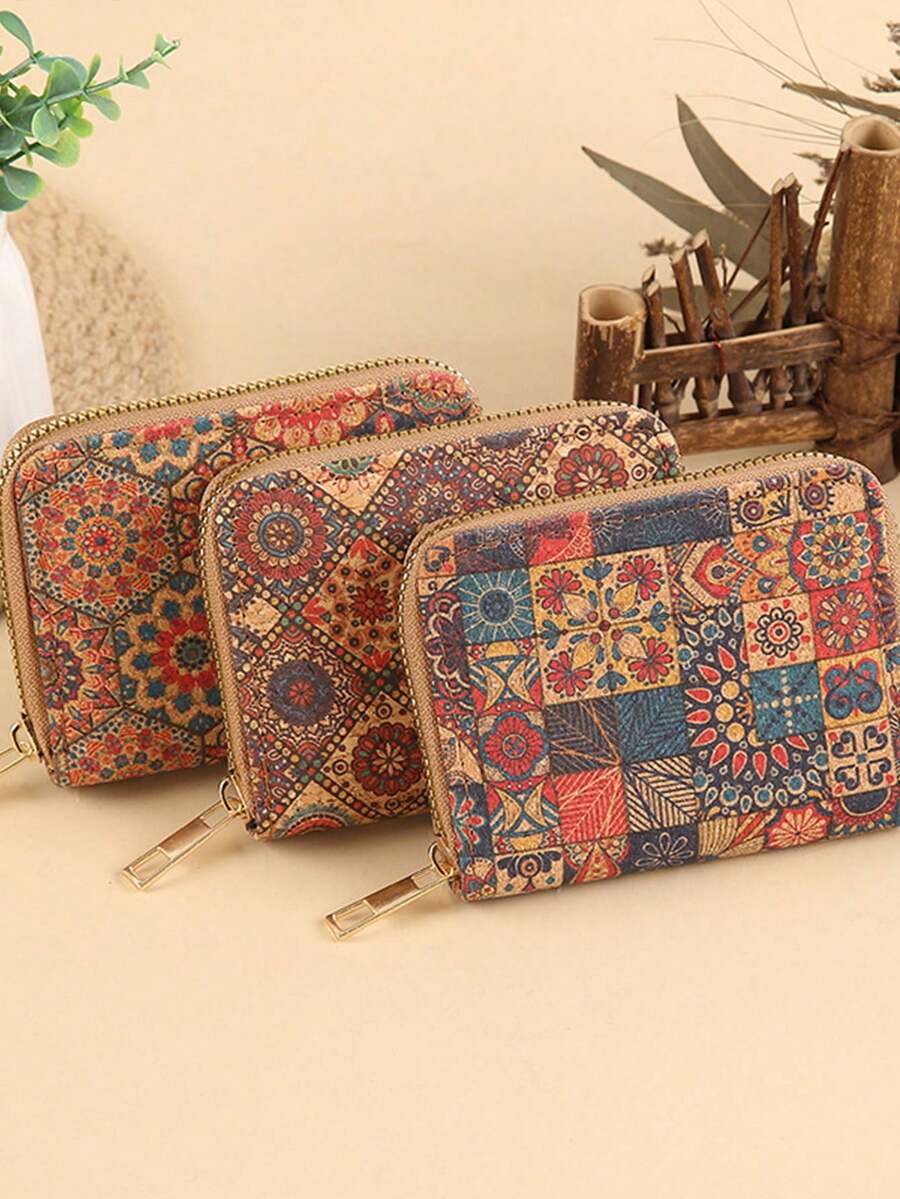 Ví mini nữ phong cách Bohemian thanh lịch với ngăn đựng thẻ và ví đựng tiền xu có thể tháo rời - Thiết kế đa chức năng để đựng thẻ tín dụng, thẻ ngân hàng và chứng minh thư, lý tưởng để mang theo hàng ngày và khi đi du lịch, cũng là món quà hoàn hảo cho bạn gái, mẹ, cô giáo hoặc ngày Valentine. - Nhiều màu - Xem 1