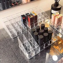 1个12/18格亚克力口红架，口红收纳盒，唇彩收纳盒和化妆品展示架，抽屉、梳妆台、浴室等场所的理想收纳方案，房间装饰，化妆包 - 彩色 - 查看 4