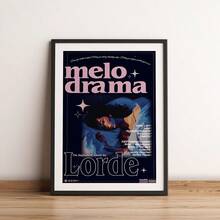 1张Lorde海报，音乐主题礼品，适合客厅、卧室或其他房间装饰，不含画框 - 彩色 - 查看 1