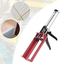 Aplicador de dos componentes de 400 mL para sellado y unión de paneles, pistola manual de proporción 1:1 - Rojo - Ver 2