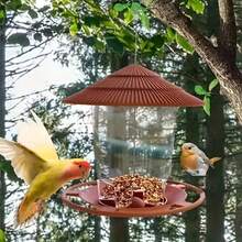 1pc Minimalist Outdoor Garden Patio Hanging Bird Feeder, Wild Bird Hanging Bird Feeder, Outdoor Aviary, Bird Food Dispenser - one-size - View 5