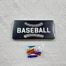 Tragbares Holzbrettspielset mit Fußball, Baseball, Softball, Fingerwürfelspielen, Tischspiele, ohne Strom, perfekt für Familientreffen, Partys, Spieleabende und Geburtstagsgeschenke für Freunde - Schwarz - Übersicht 7